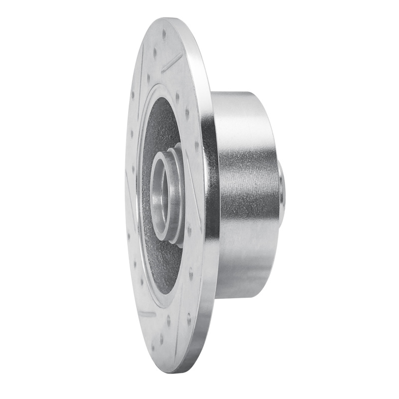 Audi A4 Brake Rotor (1) - Rear Right - R1 Concepts - Drilled & Slotted - Silver - `96-`08